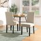 Set of 2/4 Fabric Upholstered Solid Back Parsons Chair with Studded Decoration